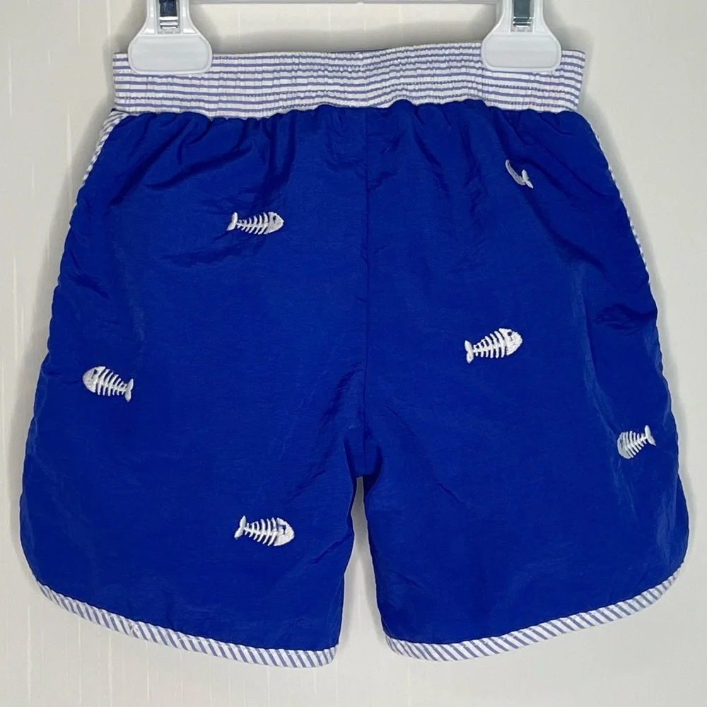 Florence Eiseman Boys Blue Bonefish Swim Trunks 2T